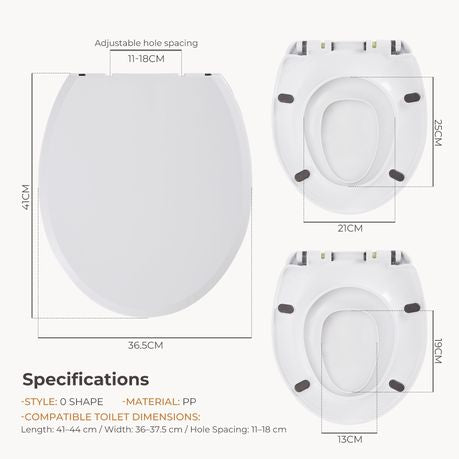 2-in-1 Toilet Seat with Built-In Toddler Seat - O Shape