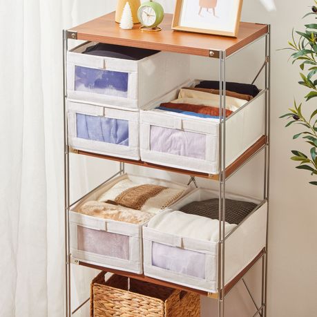Foldable Closet Storage Boxes – 6 Pack