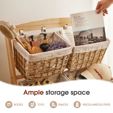 Double-Tier Floor-Standing Toy and Snack Storage Rack