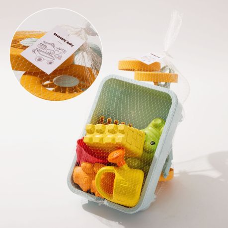 Chenshia 8Pc Wheelbarrow & Sand Castle Set - Kids Montessori Beach Toy Set