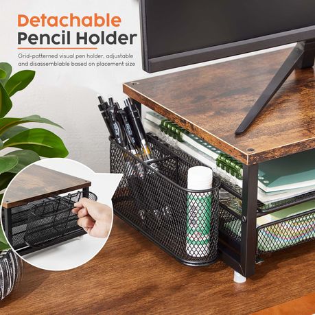 Chenshia 2-Tier Monitor Stand Riser Metal Desk Organizer Home Office & Study