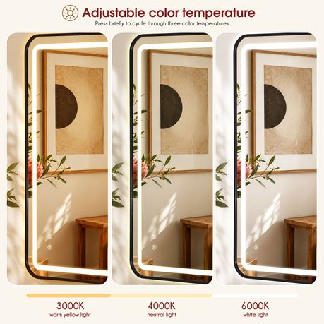 LED Bathroom Mirror Anti Fog Smart Illuminated 3-Color