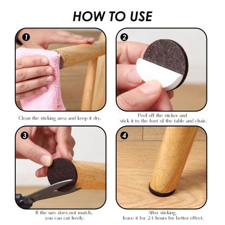 162-Piece Self-Adhesive Felt Pads Set