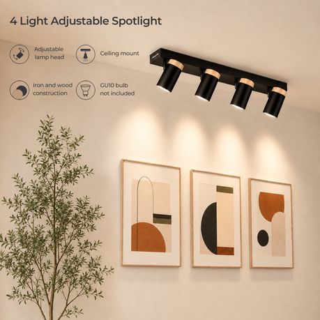 4-Head Adjustable Spotlight Ceiling Light
