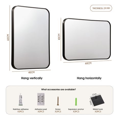 Chenshia Wall Mirror with Aluminium Frame