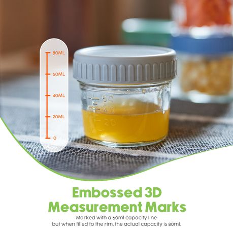 80ml Baby Food Bottles - 12-Pack
