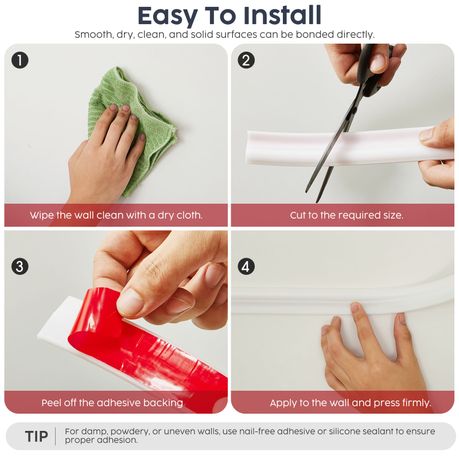 Self-Adhesive Wall Moulding Trim - Flexible Skirting Frame Border