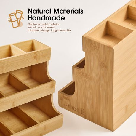 3-Layer Bamboo Storage Box Organizer