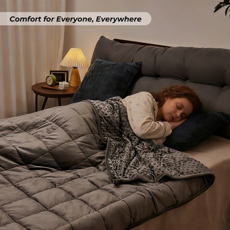 Double-Sided 6.8kg Weighted Blanket Anti Anxiety Gravity Blanket