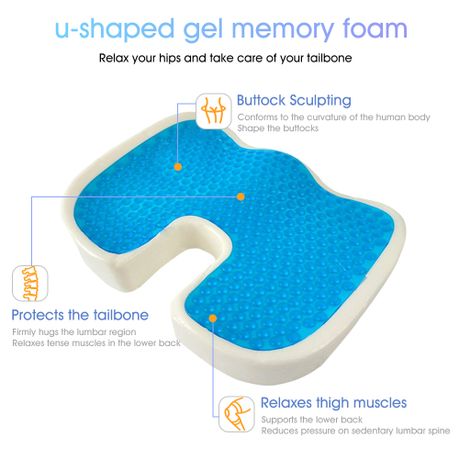 Ergonomic Gel Cushion Seat - Grey