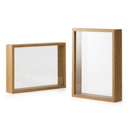2pc A4 Double-Sided Glass Display - Light Brown