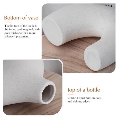 Nordic Ceramic Vase Set 2 Piece Minimalist Boho Flower Pot Decor