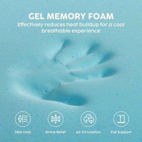 Cooling Gel Memory Foam Mattress Topper - Queen