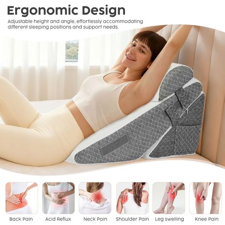3-Piece Memory Foam Wedge Pillow Set