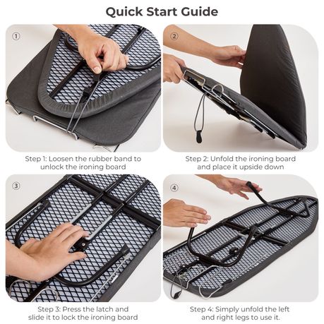 Foldable Tabletop Ironing Board with Iron Rest
