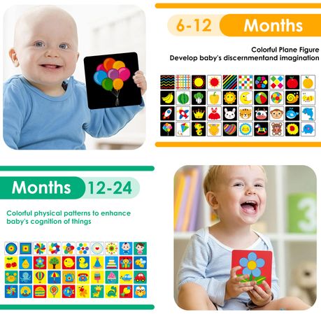 High Contrast Baby Visual Development Flashcards - 20-Pack