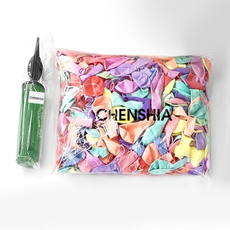 Pastel Latex Party Balloons with Inflator - Pack of 100