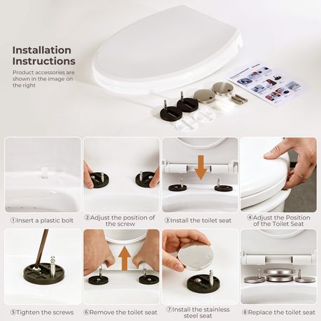 2-in-1 Toilet Seat with Built-In Toddler Seat - O Shape