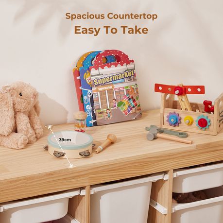 Kids Toy Organiser with 6 Storage Bins