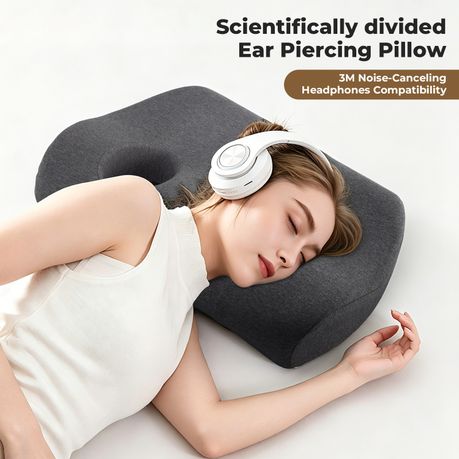 Double-Hole Ear Pillow Side Sleeper - Piercing Recovery Pillow