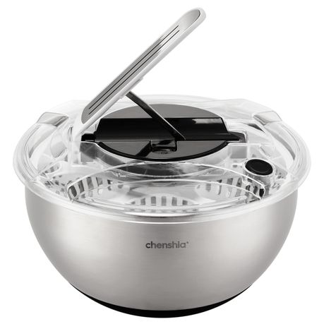 Chenshia 3.5L Steel Stainless Salad Spinner
