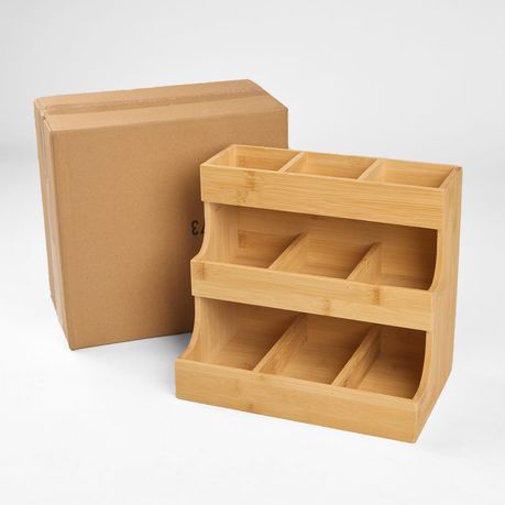 3-Layer Bamboo Storage Box Organizer