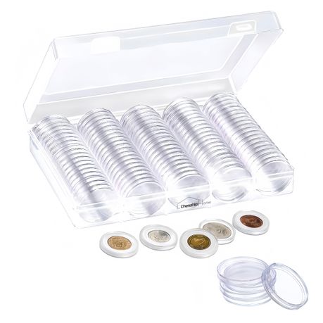 Coin Collection Storage Box - 100 Capsules