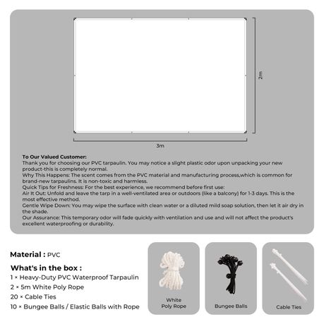Chenshia Transparent Weatherproof Tarp Cover Heavy Duty Outdoor Garden Tent - 3x4m