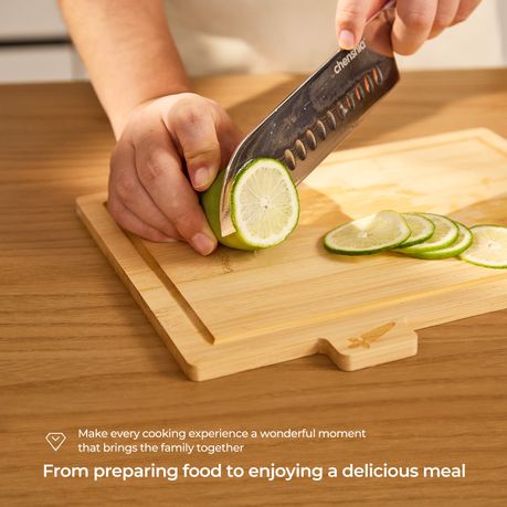 5-Piece Bamboo Chopping Board Set with Stand