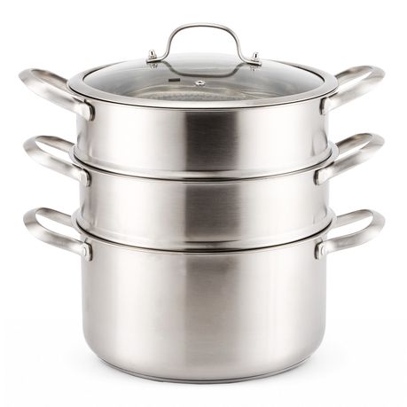2-in-1 Stainless Steel Steamer & Soup Pot
