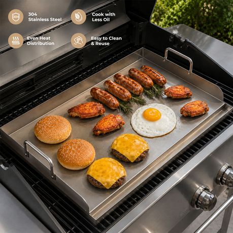 304 Stainless Steel Braai Flat Top Griddle Pan