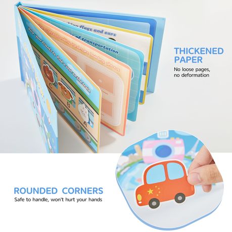 Kids Montessori Picture & Puzzle Sticker Quiet Book - Around The World