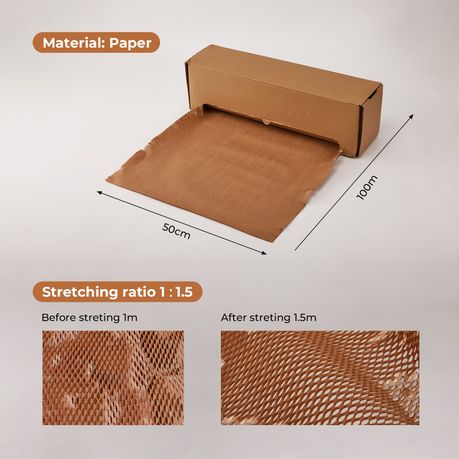 Honeycomb Kraft Packaging Paper Roll - Biodegradable