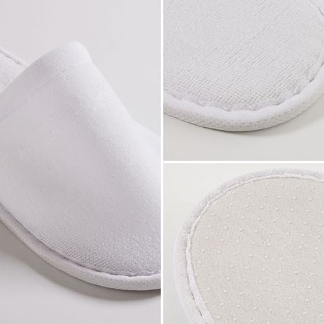 10pc White Disposable Slippers