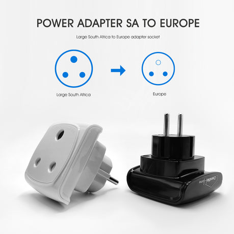 Multi Plug to South African Power Converter - European USA UK
