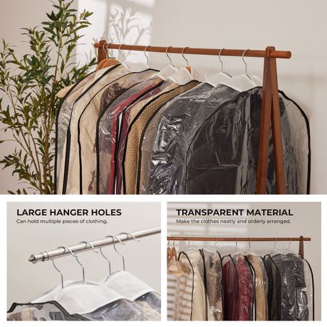 Clear Hanging Garment Storage Bags 100cm - 4 Pack