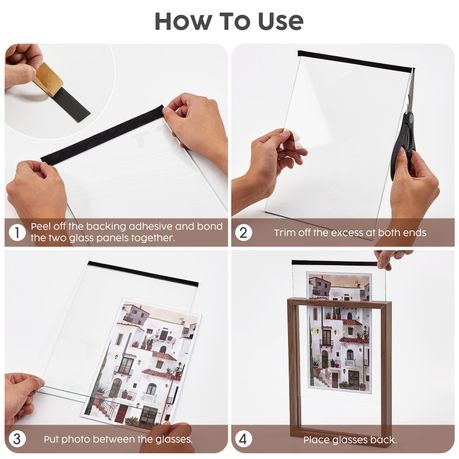 A4 Double-Sided Floating Picture Frames (2-Piece)