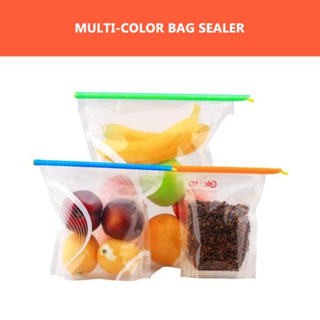 Multi-Coloured Food Bag Sealers - 16pc