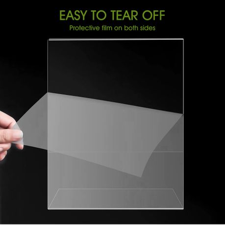 A4 Slant-Back Acrylic Sign Holder Set