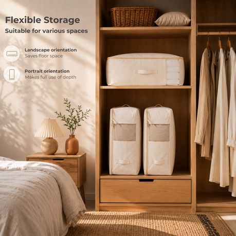 Foldable Cotton Linen Storage Bags