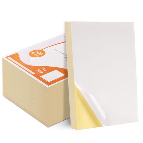 Chenshia 1UP Label Sheet Paper - 1Up Label Self Adhesive A4 Size - 2000 Pack