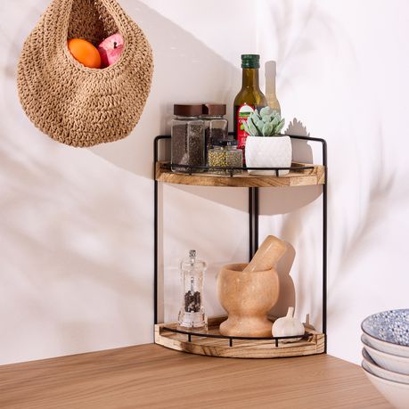 2-Tier Corner Shelf Organiser