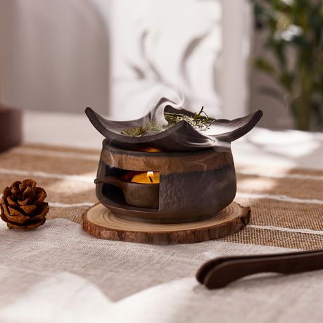 Ceramic Incense Holder & Wax Warmer Set