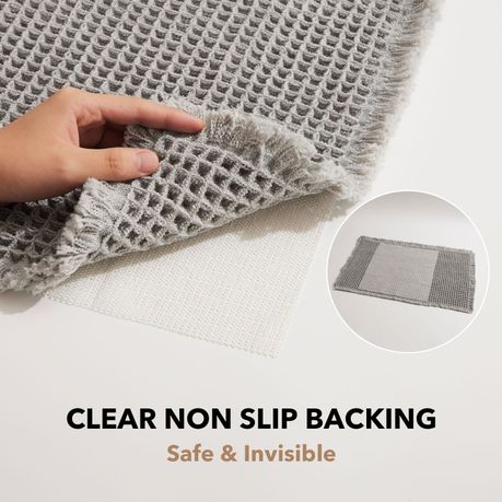 Super Absorbent Waffle Bath Mat - Grey