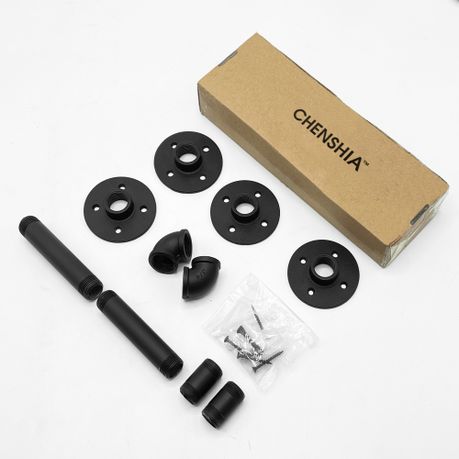 4-Pack Black L-Shaped Heavy-Duty Shelf Brackets