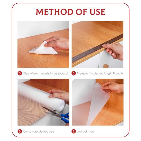 EVA Non-Slip Shelf Liner - 2 Pack - 45x300cm