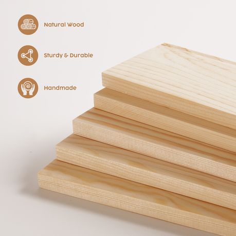 Pine Wood 5-Tier Toy Display Shelf