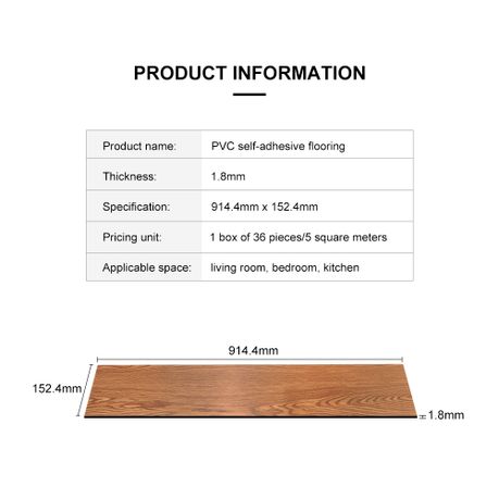 Yellow Wood Grain Self-Adhesive Diagonal Vinyl Panels (36 Piece)
