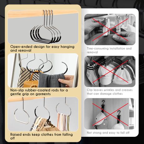 Stainless Steel Wall Hat Rack and Organiser Hooks Set
