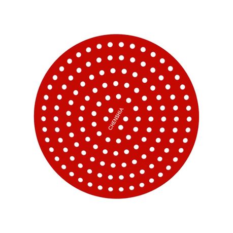 Chenshia Dishwasher Safe Silicone Non Stick Air Fryer Liners Mat Round - Red